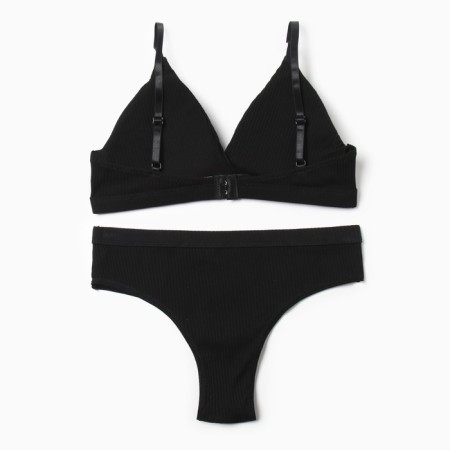 Female set (top, panties) Black color, size 44-46-13