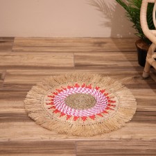 Wicker rug round 50 cm