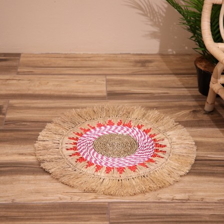 Wicker rug round 50 cm