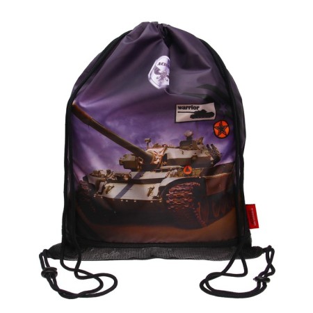 Frame backpack 35 x 28 x 15 cm, Across 178, filling: bag, pencil case, camouflage ACR22-178-4-15