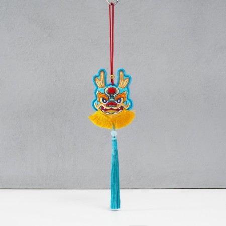 Suspension-Sasha Textile "Dragon" Blue 2x7.5x24 cm