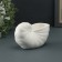 Gypsum vase decorative table "shell", for flowers, dried flowers, 8 × 13x7cm, white