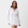 Female pajamas (shirt and shorts) KAFTAN LINEN, R.48-50, White