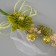 Decorative bouquet "Chrysanthemum" with brilliance, 5x9 cm, light green