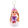 Blonde doll on white pompon, 14 cm