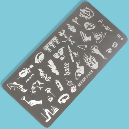 Stamping disk Metal "Stylish Look", 12 × 6 cm-3