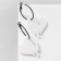 Earrings "heart", white color in black metal, D = 3 cm