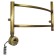 Domoterm electric heated towel rail "Calipso", 500 x 700 mm, 5 crossbars, lion, bronze