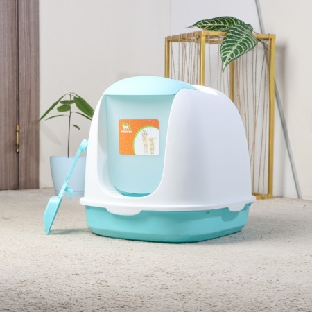 Closed toilet with a scoop, 47 x 40 x 39 cm, white and white-1