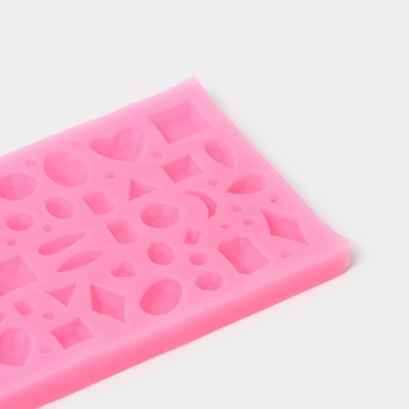 Mold "Gemstones", silicone, 11 × 7 cm, color mix-2