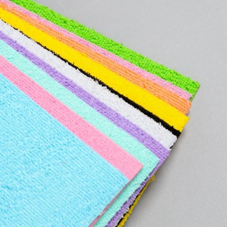 Foamiran terry "needlework" 2 mm, 21x29.7 cm (set of 10 sheets) Assorted No. 4-2