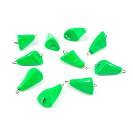 Cargo bullet-excentric painted pissy Yaman 10 pcs., 14 g, green