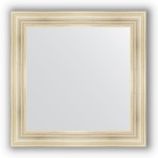 Mirror in the baguette frame - poisoned silver 99 mm, 82 x 82 cm, evoForm