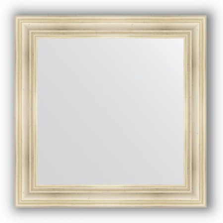 Mirror in the baguette frame - poisoned silver 99 mm, 82 x 82 cm, evoForm