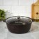 Frying, 5 l, d = 30 cm, glass cover, anti -stick coating, color coffee marble
