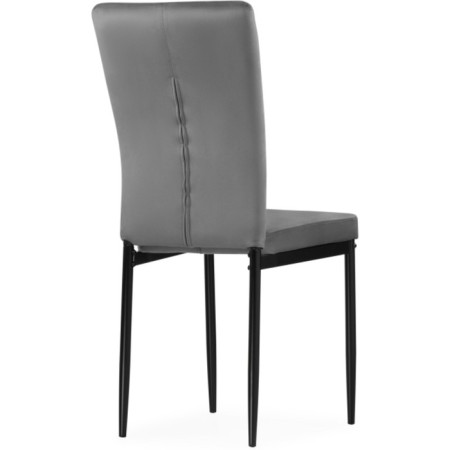 Stool on the metal frame Rek Metal/velor, black/gray 42x54x94 cm-3