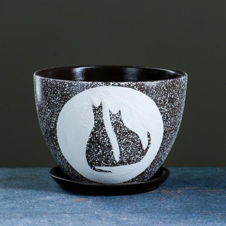 Flower pot "Cat" No. 4 oval 2l