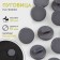 A button on the leg, d = 10 mm, the color is gray