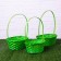 Set of wicker baskets, bamboo, 3 pcs., Green, large