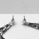 Hanging earrings with rhinestones "ice" 4 threads, black color, 11.5 cm