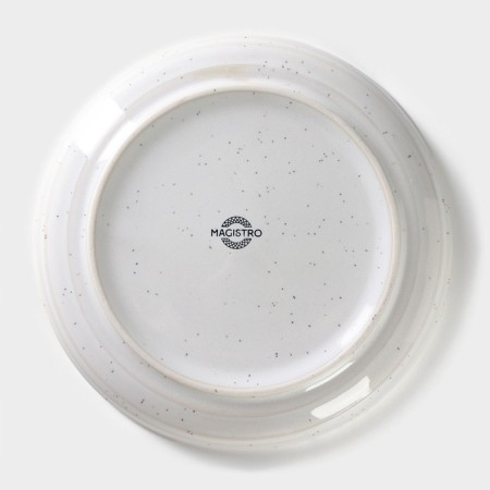 Porcelain dessert plate Magistro urban, D = 17 cm, white color in specking-3