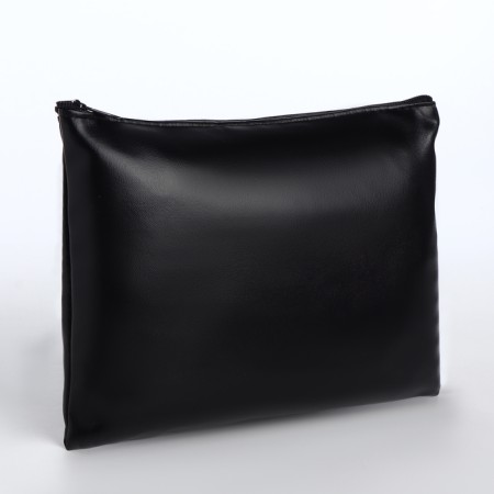 Cosmetic bag with lightning, black color