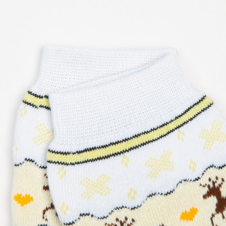 Women's terry socks "Norway", white color, size 23-25-2
