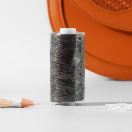 The threads are waxed, flat, 150d/16, 0.8 mm, 50 ± 2 m, brown color-4
