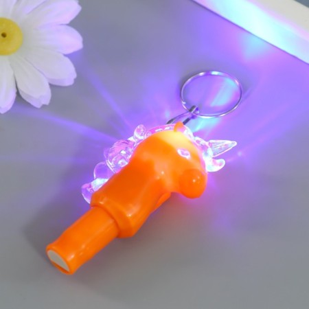Light light on the ring+whistle "Sea Horse" flashes mix 7x1.5x4 cm-4