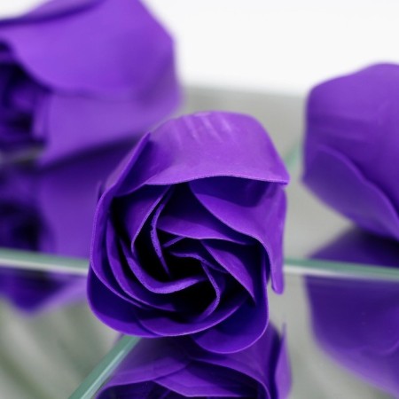 Soap roses, purple, set of 9 pcs.-2