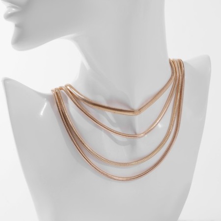 The necklace "chain" stereo, 4 threads, color gold, 70 cm