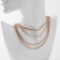 The necklace "chain" stereo, 4 threads, color gold, 70 cm
