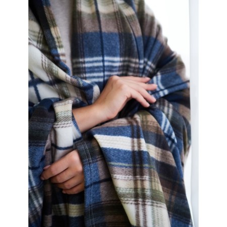 City plaid, size 150x200 cm, brown color-7