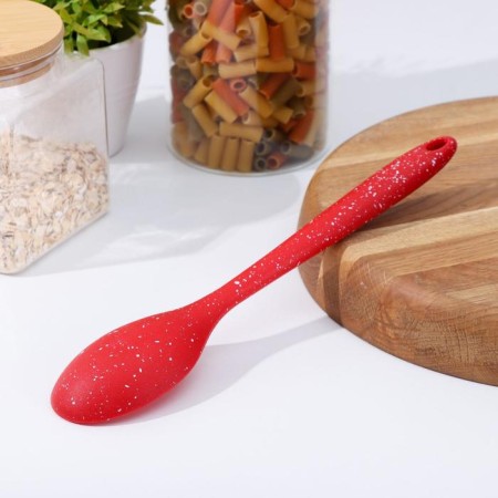 Spoon Garnish shares "grenade", silicone, 28.5 × 5.5 cm, red color-1