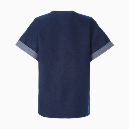 T-shirt Women's oversize Minaku: Jeans Collection Blue Blue, Rr. 48-8