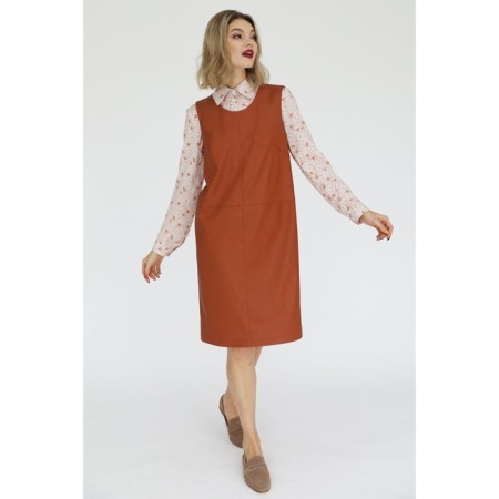 Eco -leather sundress, size 42-6