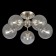 Ceiling Citilux "Tommy" CL102151, 52x52x24.5 cm, 5x40W, E14, gray color gray