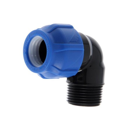 PND square valfex, d = 25 mm x 1 ", external thread, compression