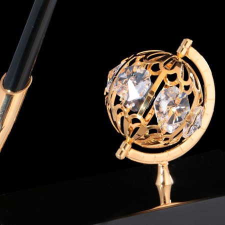 Pen on the stand "Globe", 16 × 6 × 20 cm, with crystals-4