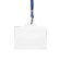 Badge horizontal, external 94x80 mm, internal 87x54 mm, on a blue lace 40cm