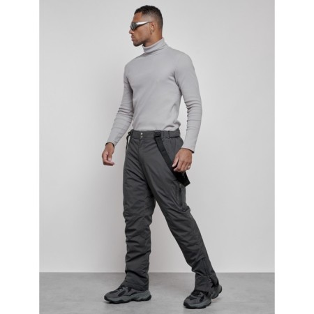 Semi-combinezone ski insulated male winter, size 50, dark gray color-5