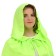 Carnival cloak adult, atlas, color light green length 120cm