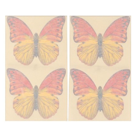 Decorative bait from flies "Karakurt Super", bag, 4 stickers (butterfly yellow-orange)-1