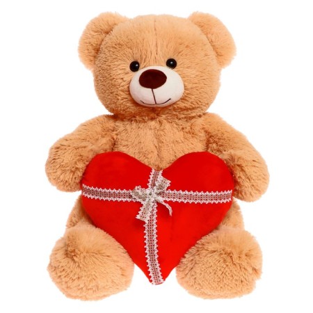Soft toy "Bear Martin with Heart", 65 cm, brown color