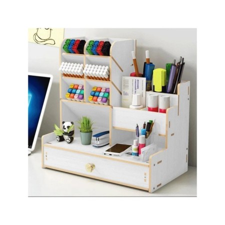 Organizer-Claus desktop DEVENTE. Elrix 24.5 x 15 x 25.5 cm, MDF, white, cardboard box-10
