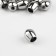 Tip for a cord, d = 4 mm, 12 × 10 mm, 10 pcs, silver color
