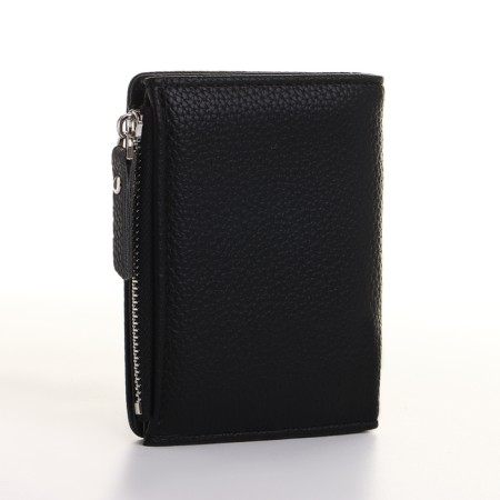 Women's wallet on the button, black color-1