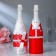 Decoration for champagne "Carmen", red-white