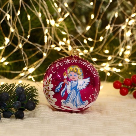 Ball "Christmas fairy tale" 8.5 cm mix-4