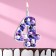 Candle for the cake "Bubbles", number "4", 10 cm, silver